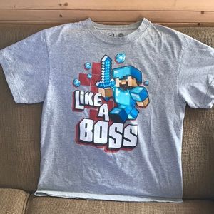 Minecraft Like a Boss graphic tee YL 14/16